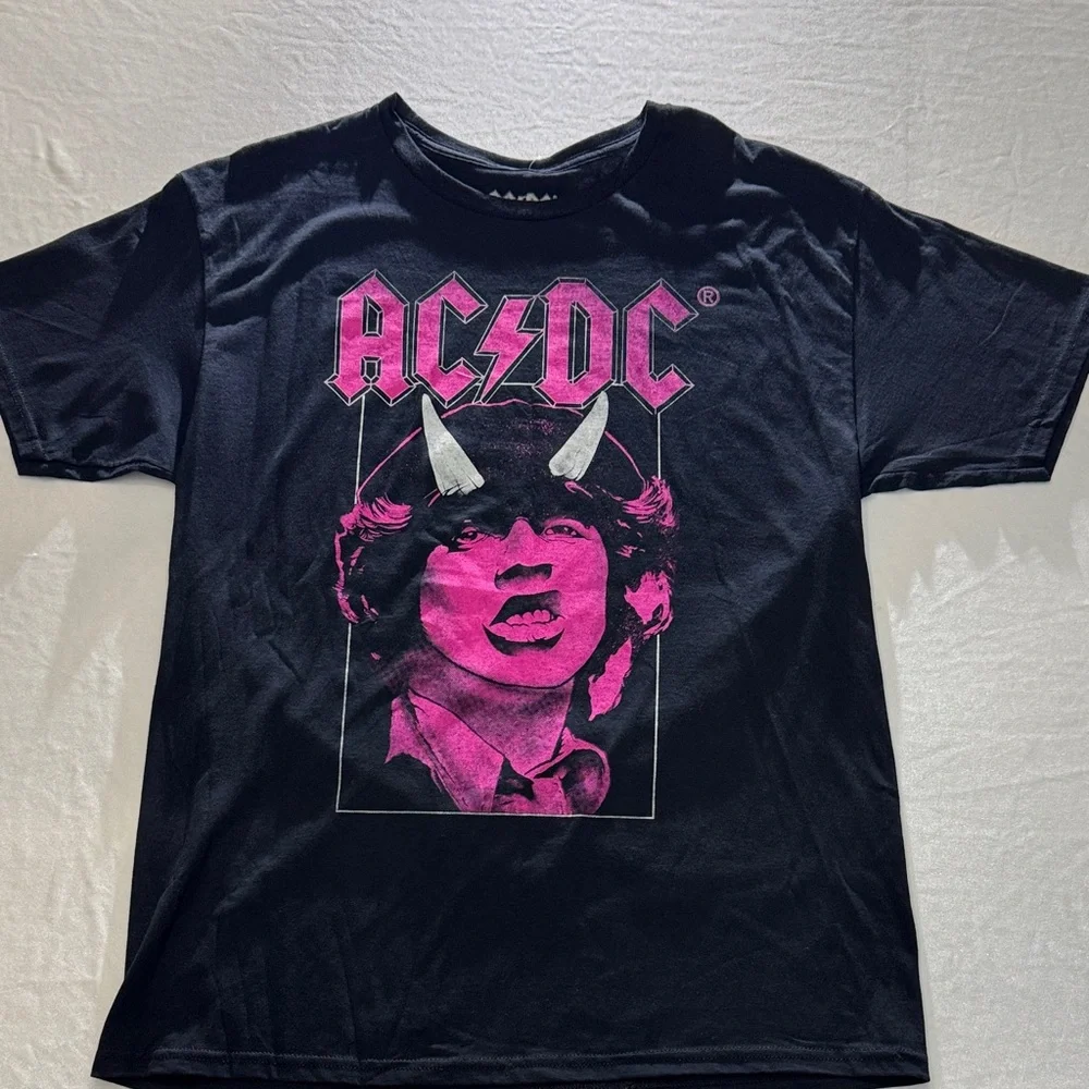 AC/DC Black Tee Angus Horn Graphic M - Picture 5 of 7